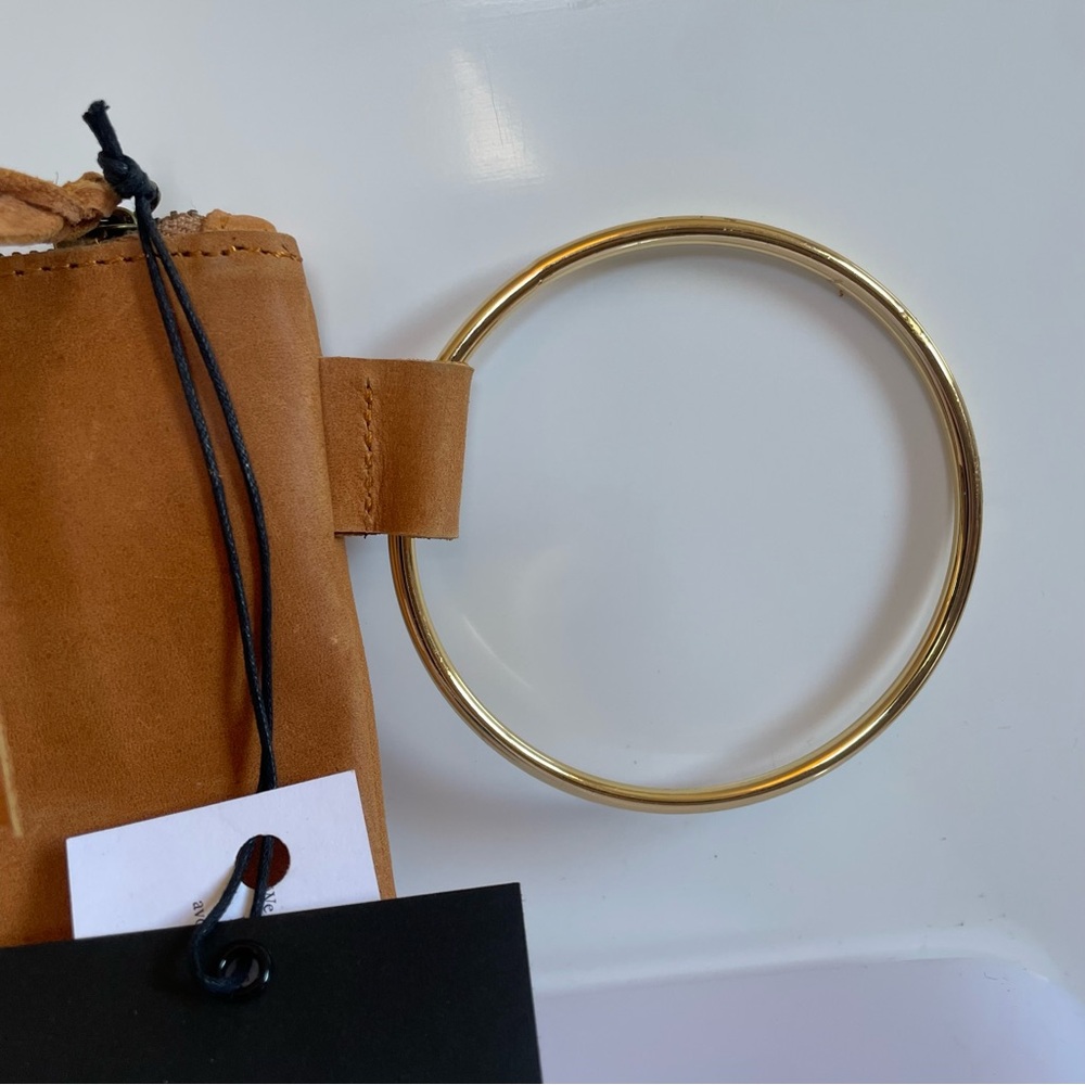 ABLE Fozi Wristlet Conac Suede Clutch with Gold Ring - Picture 4 of 7